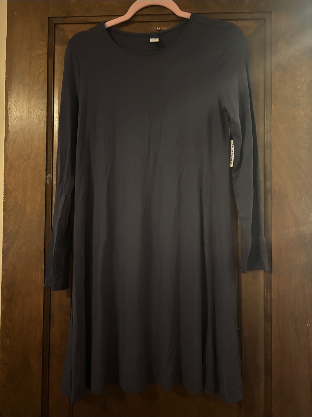 Old Navy Long Sleeve A-Line Dress in Navy Blue